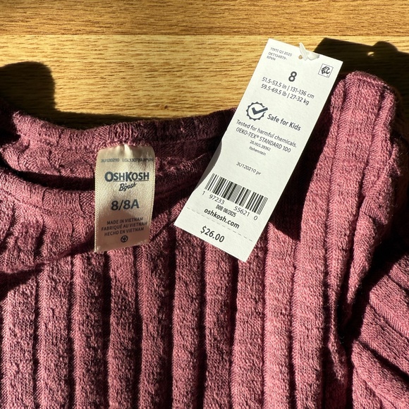 Two long sleeve kids shirts - Abercrombie kids and NWT Oshkosh - Picture 6 of 7